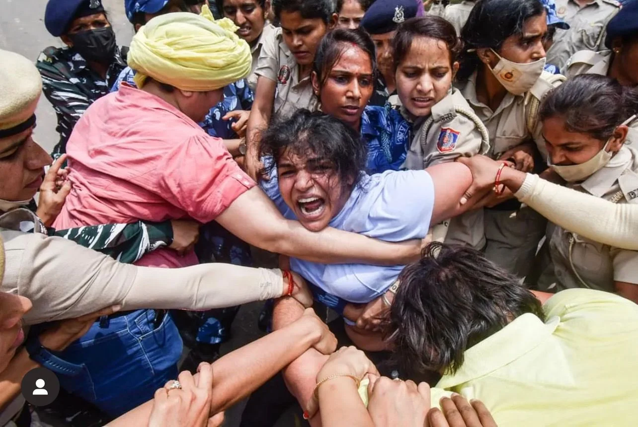 sakshi malik protesting